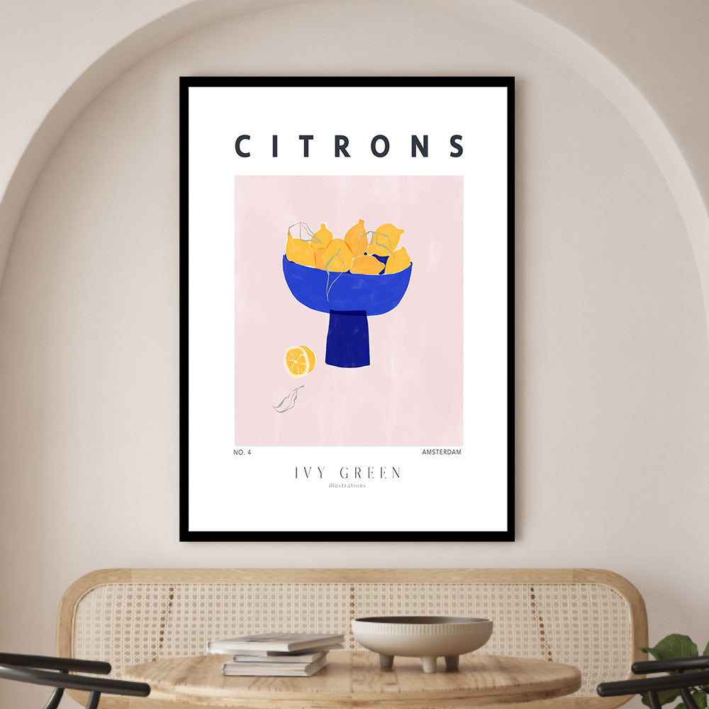 Citrons , By Ivy Green Illustrations |Wall Art Print Framed Canvas ...