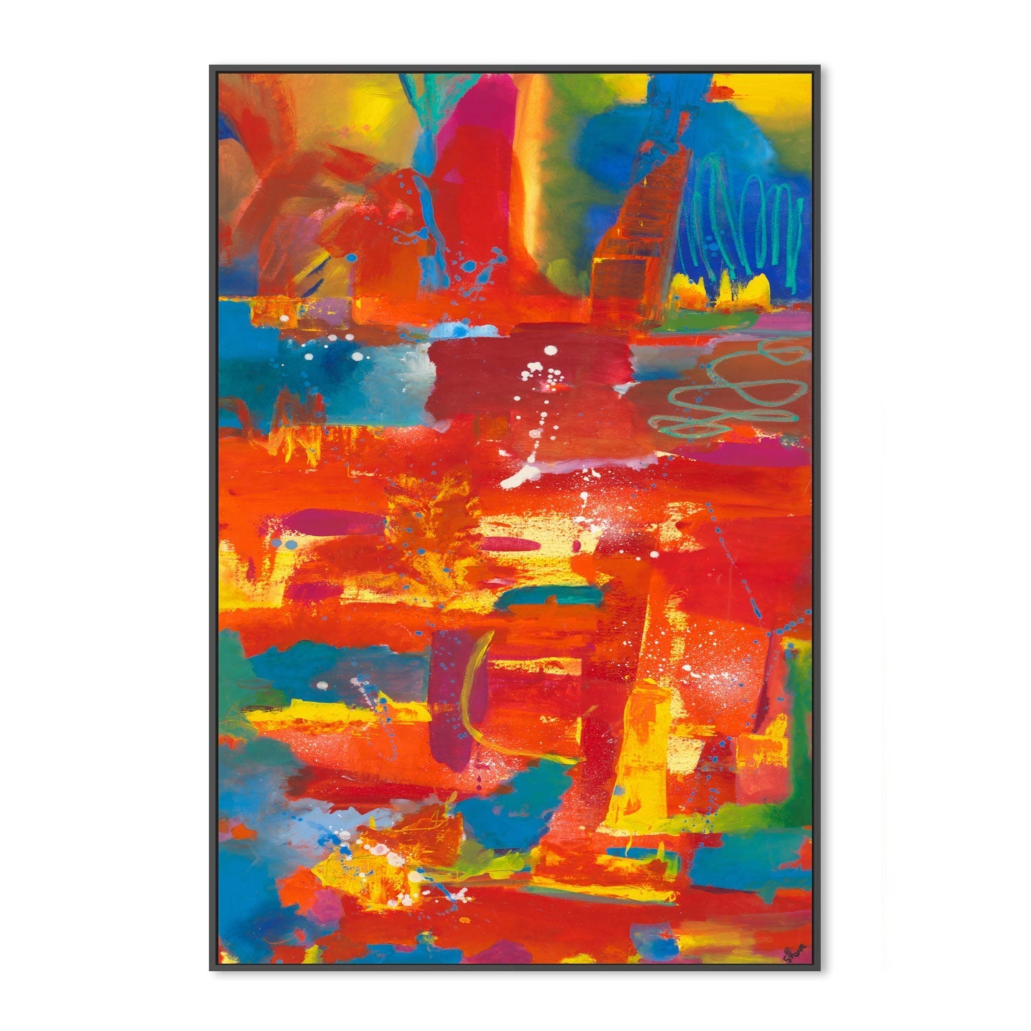 Scarlet Embers , By Belinda Stone |Wall Art Print Framed Canvas Poster ...