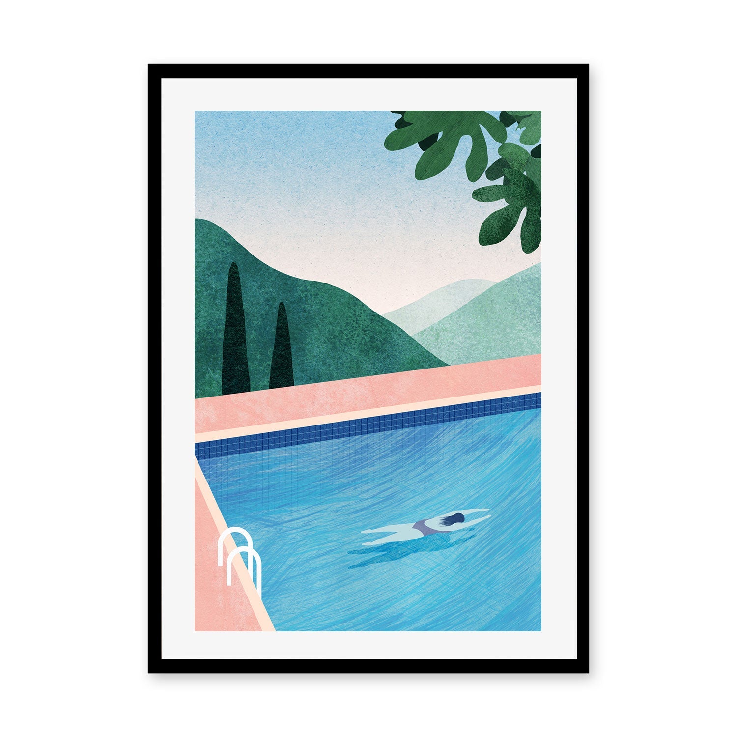 Swimming Pool, Style A |Wall Art Print Framed Canvas Poster – Eucalypt ...